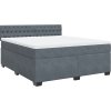 Box spring postel s matrací 180 x 200 cm samet [3286385] (Barva Tmavě šedá)