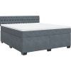 Box spring postel s matrací 180 x 200 cm samet [3286385] (Barva Tmavě šedá)
