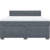 Box spring postel s matrací 180 x 200 cm samet [3286385] (Barva Tmavě šedá)