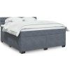 Box spring postel s matrací 180x200 cm samet [3286385] (Barva Tmavě šedá)