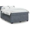 Box spring postel s matrací 160 x 200 cm samet [3288649] (Barva Tmavě šedá)