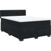 Box spring postel s matrací 160 x 200 cm samet [3286362] (Barva Černá)