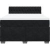 Box spring postel s matrací 160 x 200 cm samet [3286362] (Barva Černá)