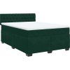 Box spring postel s matrací 160 x 200 cm samet [3286362] (Barva Černá)