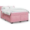 Box spring postel s matrací 160 x 200 cm samet [3286362] (Barva Černá)
