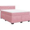 Box spring postel s matrací 160 x 200 cm samet [3286362] (Barva Černá)