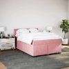 Box spring postel s matrací 160 x 200 cm samet [3286362] (Barva Černá)