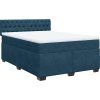 Box spring postel s matrací 160 x 200 cm samet [3286362] (Barva Černá)