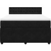 Box spring postel s matrací 140 x 200 cm samet [3290070] (Barva Světle šedá)