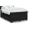 Box spring postel s matrací 140 x 200 cm samet [3288644] (Barva Černá)