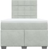 Box spring postel s matrací 120 x 200 cm samet [3290882] (Barva Světle šedá)