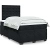 Box spring postel s matrací 120 x 200 cm samet [3290896] (Barva Černá)