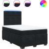 Box spring postel s matrací 120 x 200 cm samet [3293184] (Barva Černá)