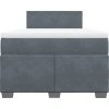 Box spring postel s matrací 120 x 200 cm samet [3286276] (Barva Světle šedá)