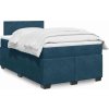 Box spring postel s matrací 120 x 200 cm samet [3286276] (Barva Světle šedá)