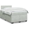 Box spring postel s matrací 120 x 200 cm samet [3286276] (Barva Světle šedá)
