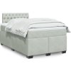 Box spring postel s matrací 120 x 200 cm samet [3286288] (Barva Světle šedá)
