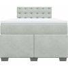 Box spring postel s matrací tmavě 120 x 200 cm samet [3286295] (Barva Tmavě šedá)