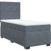 Box spring postel s matrací 90x190 cm samet [3290784] (Barva Modrá)