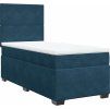 Box spring postel s matrací 90x190 cm samet [3290784] (Barva Modrá)