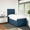 Box spring postel s matrací 90x190 cm samet [3290784] (Barva Modrá)