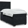 Box spring postel s matrací 90x190 cm samet [3290784] (Barva Modrá)
