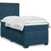 Box spring postel s matrací 90x190 cm samet [3290784] (Barva Modrá)