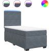 Box spring postel s matrací 90x190 cm samet [3293081] (Barva Tmavě šedá)