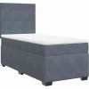 Box spring postel s matrací 90x190 cm samet [3293081] (Barva Tmavě šedá)