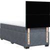 Box spring postel s matrací 90x190 cm samet [3293081] (Barva Tmavě šedá)