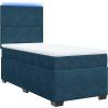Box spring postel s matrací 90x190 cm samet [3293081] (Barva Tmavě šedá)