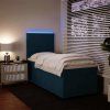 Box spring postel s matrací 90x190 cm samet [3293081] (Barva Tmavě šedá)
