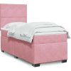 Box spring postel s matrací 90x190 cm samet [3293081] (Barva Tmavě šedá)