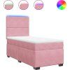 Box spring postel s matrací 90x190 cm samet [3293081] (Barva Tmavě šedá)