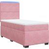 Box spring postel s matrací 90x190 cm samet [3293081] (Barva Tmavě šedá)