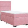 Box spring postel s matrací 90x190 cm samet [3293081] (Barva Tmavě šedá)