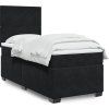 Box spring postel s matrací 90x190 cm samet [3293081] (Barva Tmavě šedá)