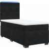 Box spring postel s matrací 90x190 cm samet [3293081] (Barva Tmavě šedá)