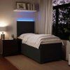 Box spring postel s matrací 90x190 cm samet [3293081] (Barva Tmavě šedá)