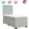 Box spring postel s matrací 90x190 cm samet [3293081] (Barva Tmavě šedá)