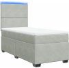 Box spring postel s matrací 90x190 cm samet [3293081] (Barva Tmavě šedá)