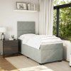 Box spring postel s matrací 90x190 cm samet [3293081] (Barva Tmavě šedá)