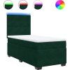 Box spring postel s matrací 90x190 cm samet [3293081] (Barva Tmavě šedá)