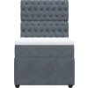 Box spring postel s matrací 90x190 cm samet [3292221] (Barva Tmavě šedá)