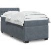 Box spring postel s matrací 90x190 cm samet [3288492] (Barva Světle šedá)