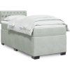 Box spring postel s matrací 90x190 cm samet [3288492] (Barva Světle šedá)