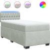 Box spring postel s matrací 90x190 cm samet [3288492] (Barva Světle šedá)
