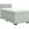 Box spring postel s matrací 90x190 cm samet [3288492] (Barva Světle šedá)