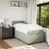 Box spring postel s matrací 90x190 cm samet [3288492] (Barva Světle šedá)