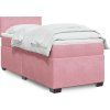 Box spring postel s matrací 90x190 cm samet [3288484] (Barva Modrá)